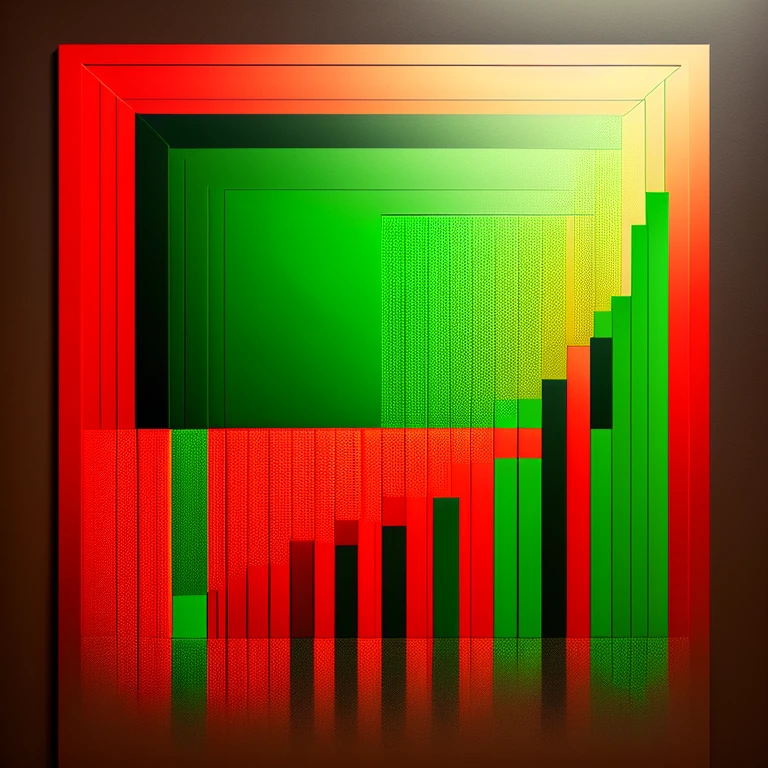 Equity Investment technical analysis digital Contrast is quite strong recollect high dividend natta Three-dimensional feeling reddish green grass amarelo A black abstract painting charted charts
