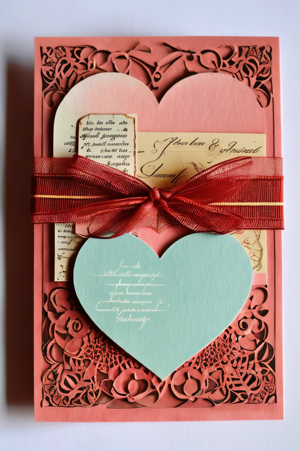 Best quality at best,8K,A high resolution,tmasterpiece:1.2,(actual:1.37),Beautiful greeting cards,postcard,letter with heart picture,In bold font "Bless your lover",folded postcard, art style postcard,Detailed stamp,Full of lovesickness and blessings,Deeply missed,Emotion,Handwritten style postcard,warm color,gentlesoftlighting,Detailed stamp,papermaking,Love theme,heart-shaped,youthful,handmade look,Precious souvenirs,Decorative elements,There love,art souvenirs,Artistic creation,Artistic expression,Vibrant colors,Delicate openwork,Unique design,Sentimental Journey.