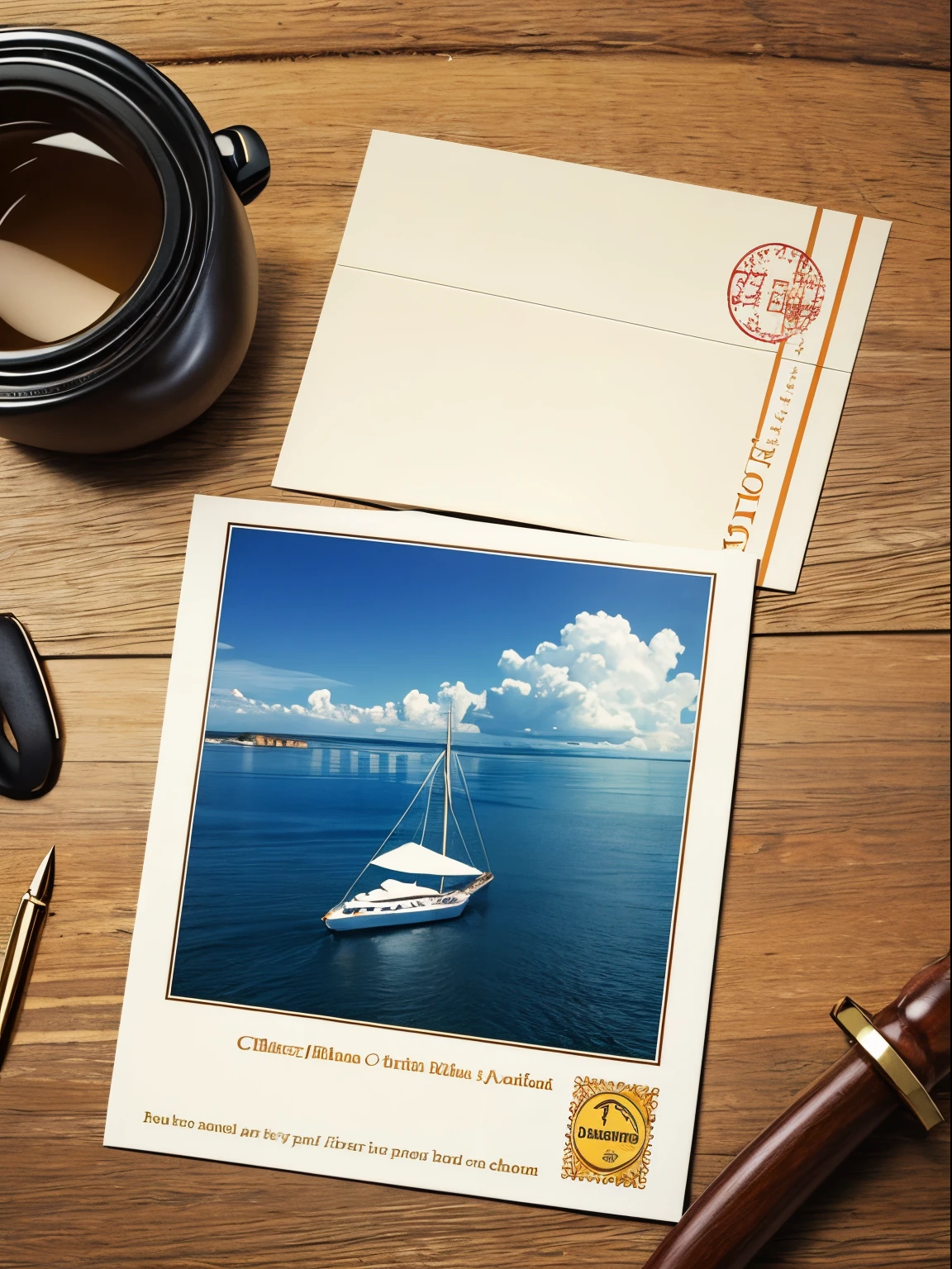 best quality, postcard design
