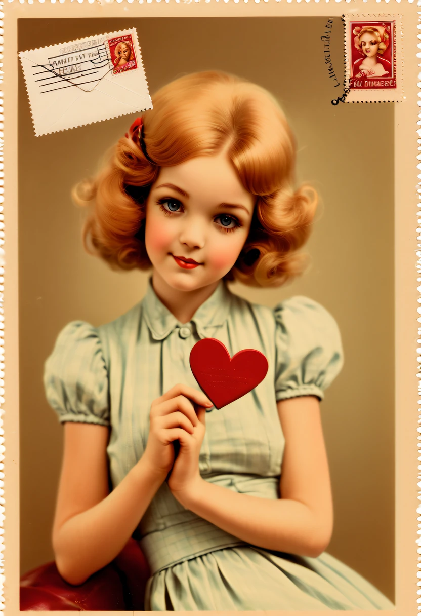 70's,postcard with stamp,mail,Full of lovesickness,vintagestyle,