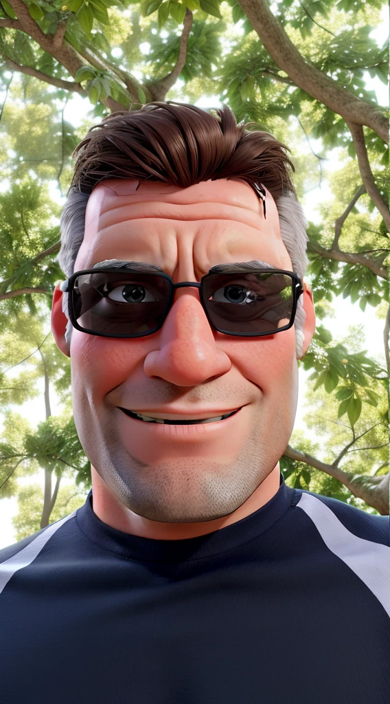 A handsome father man, tight clothes