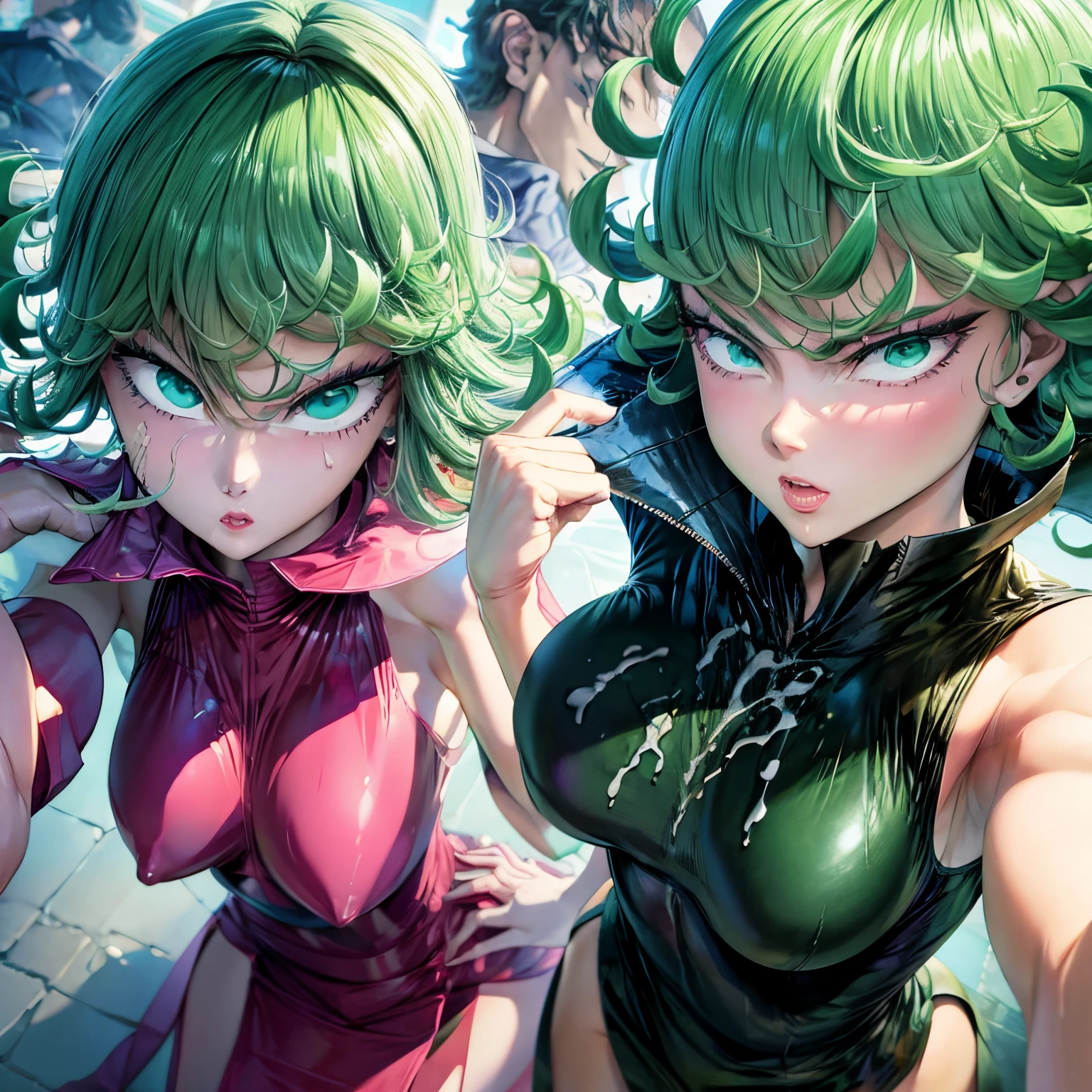 Tatsumaki - One Punch Man, Insta bimbo, cum face facial