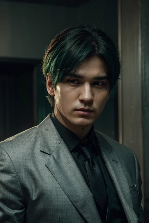 A mint-haired Min Yoongi exuding mafia vibes
#### Example prompt:
`(best quality,4k,8k,highres,masterpiece:1.2),ultra-detailed,(realistic,photorealistic,photo-realistic:1.37),portrait,close-up`
#### Details:
- The main subject of the image is Min Yoongi, with mint-colored hair.
- He exudes mafia vibes, which can be conveyed through his facial expression, clothing, and overall demeanor.
- The image should be of the highest quality, with ultra-detailed features and a realistic and photorealistic appearance.
- The focus should be on creating a portrait of Min Yoongi, possibly with a close-up shot to capture his features.
- The color palette should emphasize the mint color of his hair, with other complementary colors to enhance the overall aesthetic.
- Lighting should be used strategically to enhance the mood and capture the desired mafia vibes.
Note: Remember to adhere to the prompt format and avoid adding any unnecessary explanations or sentences.
