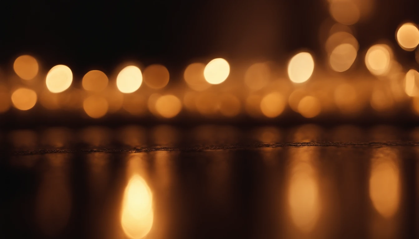 a detail shot of a softly lit, abstract bokeh pattern, showcasing the delicate and sparkling lights as a soft and magical background.