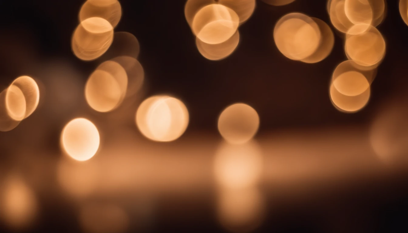 a detail shot of a softly lit, abstract bokeh pattern, showcasing the delicate and sparkling lights as a soft and magical background.