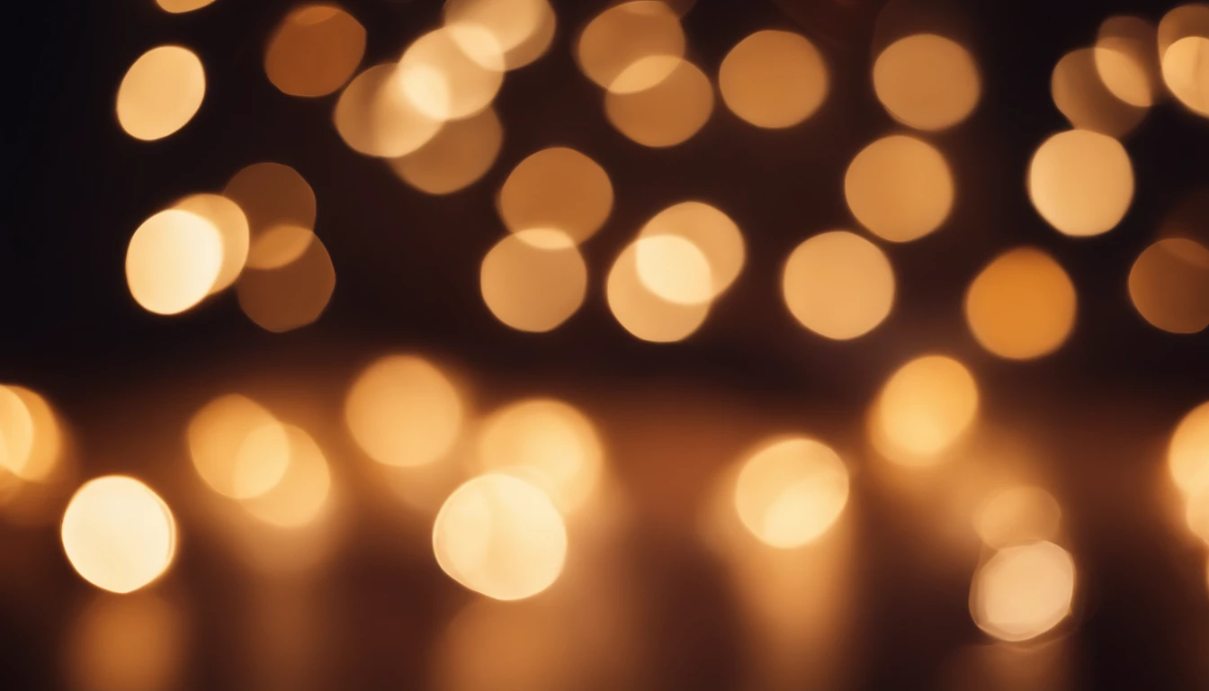 a detail shot of a softly lit, abstract bokeh pattern, showcasing the delicate and sparkling lights as a soft and magical background.