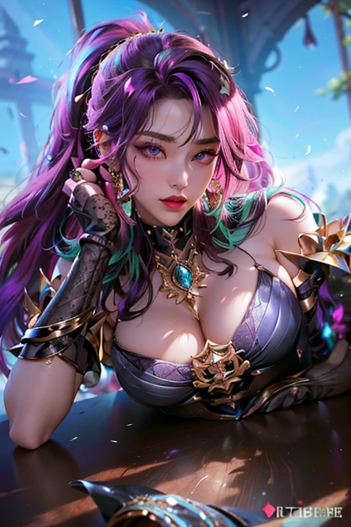 high detailed, 8k, highres, 1girl, jewelry, earrings, makeup, eyelashes, earrings, collarbone, collar, looking at viewer, (large breasts, thick thighs, thigh gap, wide hips, toned body),, ulzzang-6500, ultra realistic 8k cg, unparalleled masterpiece, absurdres, extraordinary, incredible, exquisite, sensational, perfect artwork, perfect female figure, perfect anatomy, unique, sexy, very long hair, blonde, multicolored hair, large breasts, looking at viewer, aesthetic, spectacular, splendid, superb, grand, astounding, stunning, magnificent, elegant, graceful, luxury, jewelry, gem, glint, beautiful, gorgeous, charismatic, charming, alluring, erotic, seductive, gothic, fantasy, divine, clean, rich, prestige, fantastic, supreme, apex, paramount, goddess, lace, lace trim, delicate pattern, shiny skin, gold, royal, queen, supernatural, phenomenal, fabulous, marvelous, stupendous, terrific, ((nsfw, breasts out, , thick thighs, wide hips, toned body)),, high detailed, 8k, highres, (k/da all out kai'sa), league of legends, k/da \(league of legends\), 1girl, black hair, multicolored hair, long hair, very long hair, ponytail, long ponytail, streaked hair, green hair, two-tone hair, purple eyes, lips, jewelry, earrings, makeup, bare shoulders, crop top, black crop top, collarbone, collar, shiny clothes, detached sleeves, crystals, gloves, elbow gloves, single fingerless glove, midriff, looking at viewer, (large breasts, thick thighs, wide hips, toned body, ) RozalinD2, 1girl, gigantic breast Azure lane, gold hair ornament, revealing black bodysuit large breasts, cleavage, perfect composition, perfect Waifu)), sexy, appealing, ((Best quality)), ((masterpiece)), (detailed:1.4), submissive, super thick, small waist, sixpack abs, ripped, fit, slave collar, makeup, lipstick, blush, exotic, Asian and Spanish, mixed girl, HDR (High Dynamic Range), Ray Tracing, NVIDIA RTX, Super-Resolution, Unreal 5, Subsurface, detailed background, mansion, palace, goddess, camel toe, micro bikini