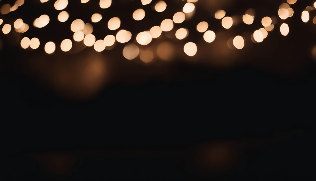 a detail shot of a softly lit, abstract bokeh pattern, showcasing the delicate and sparkling lights as a soft and magical background.