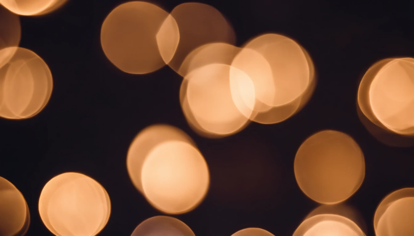 a detail shot of a softly lit, abstract bokeh pattern, showcasing the delicate and sparkling lights as a soft and magical background.