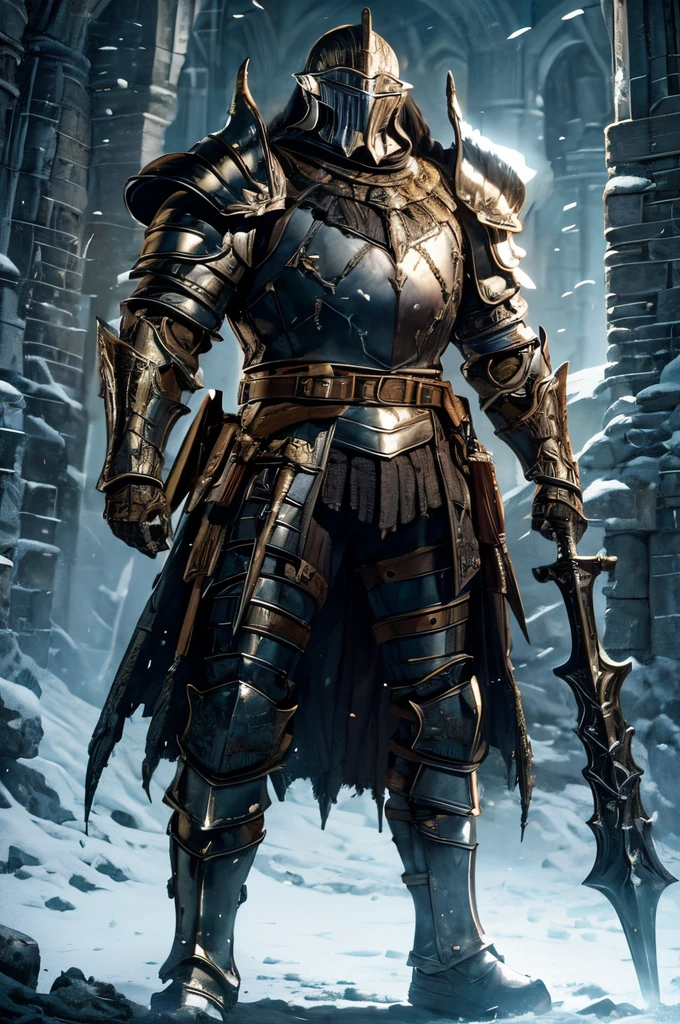 ultra realistic 8k cg, professional artwork, famous artwork, homme viril, homme gigantesque, homme tres grand, guerrier berserk, full armor, heavy helmet, holding a giant two-handed axe, dark fantasy, Art 8 K, Guerrier fantastique, Chevalier fantastique, hyperdetailed fantasy character, 2. 5 d CGI Anime Fantasy Artwork, dark fantasy, dark sinister environment, (dark Souls 3, illustrator, (best illustration)