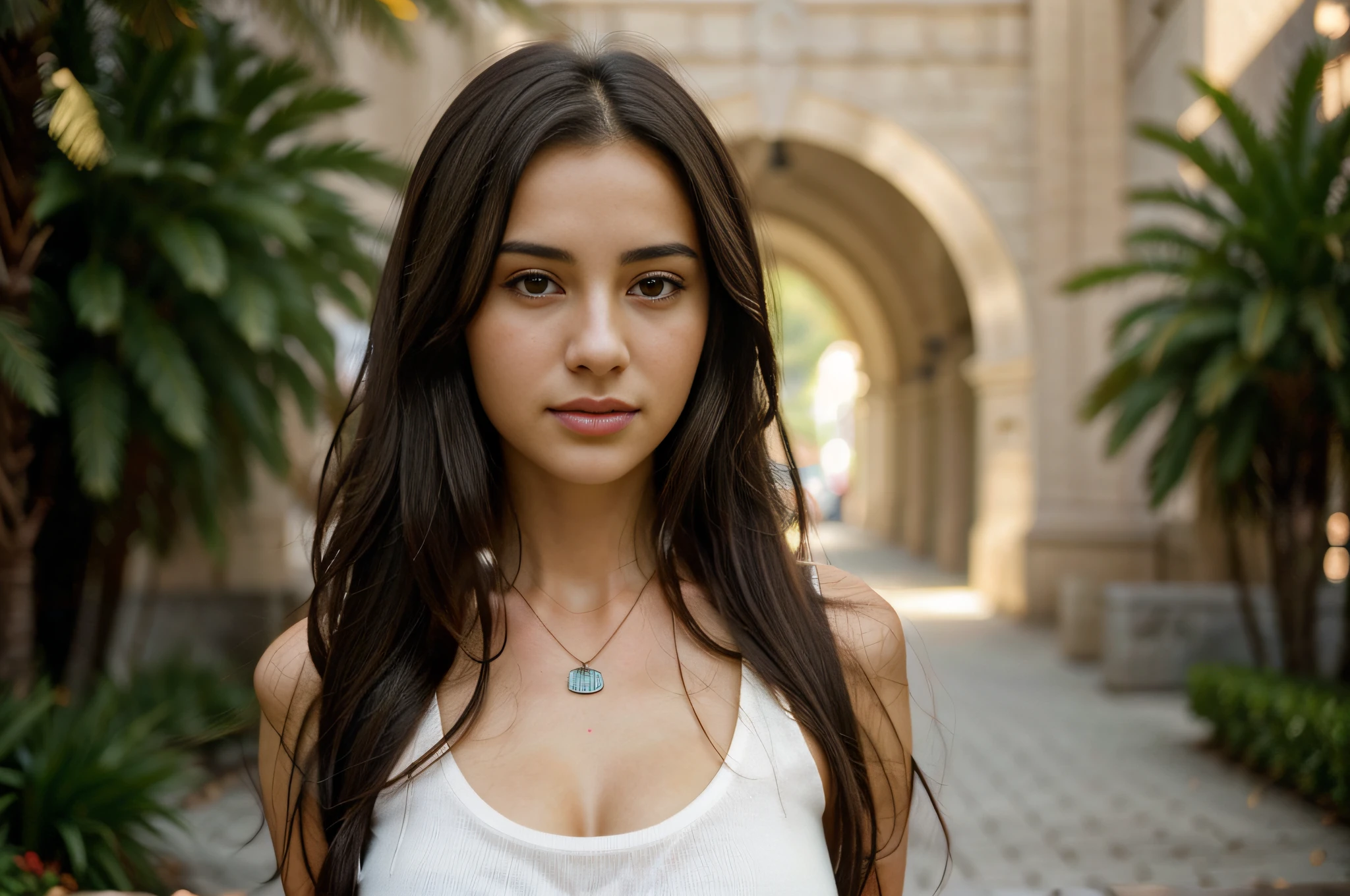 arafed woman with long dark hair and a necklace on her neck, photo of a beautiful woman, gorgeous woman, gorgeous beautiful woman, gorgeous latina face, attractive woman, beautiful young woman, very beautiful woman, beautiful woman, gorgeous attractive face, stunning woman, very beautiful young woman, brunette woman, attractive beautiful face, gorgeous female, attractive girl, beautiful female face