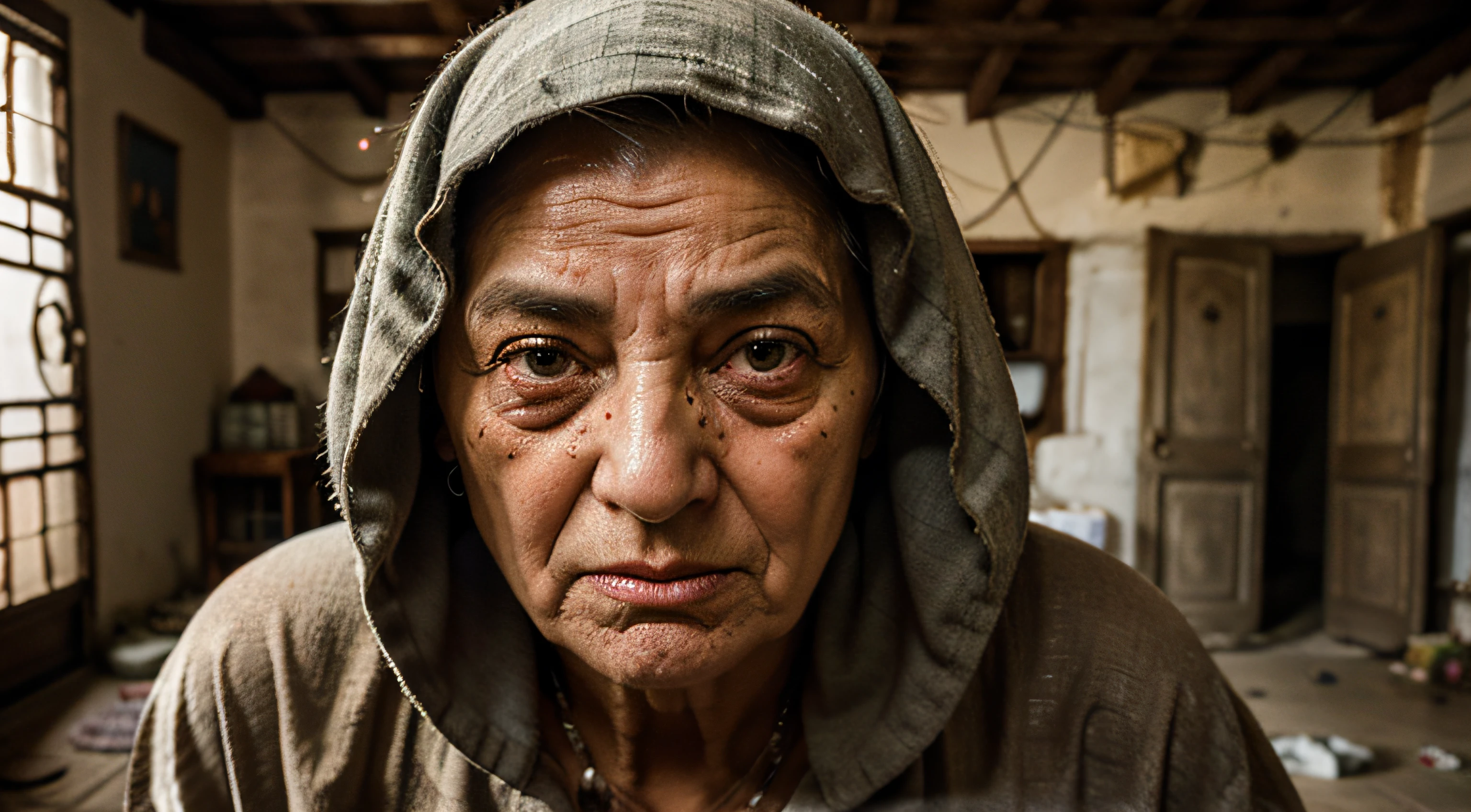 The 90-Year-Old Nude Grandmother In Hijab Is Bent Over, Her Ass Is Full Towards Us, She Is Looking Back,
She Is Short, Chubby, With Big Saggy Breasts.Shaved Pussy, Legs Full Open, Seeing Her Pussy