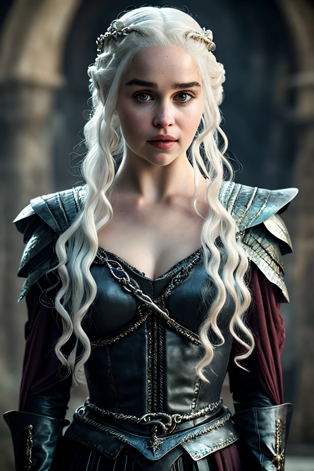 Perfect eyes, flawless Beauty, Masterpiece, Daenerys Targaryen, Gorgeous woman, queen, Queen Lady, Princess of Dragonstone, black mole on breast, The Unburnt, Queen of Meereen, Queen of the Andals, the Rhoynar and the First Men (claimant), Protector of the Seven Kingdoms (claimant), Khaleesi of the Great Grass Sea, Breaker of Shackles, Mother of Dragons, The One Who Was Promised, Lady of Dragonstone , 35 years Old, she a Full growned lady now, beautiful mature lady, the queen, milf beauty, mature queen, Best quality, a small, charming Beauty, a captivating woman, fully ripen milf body, lustful queen, alluring appearance, unrivaled beauty, wonderful breasts, large breasts, mediaeval erotic costumes, a Game of Thrones-inspired costume, a close-up of a woman from the middle ages, Daenerys Targaryen, Daenerys, resembles Emilia Clarke, Emilia Clarke, scene from "Game of Throne," deep cleavage, warrior princess, healthy body, perfect thick body, attractive figure, fleshy body, style of "Game of Throne," beautiful lady, beautiful woman, mediaeval clothes, stunning woman, 8K, insane details, dress made of clothes and jewelry, perfect hair, styled hair, high clarity eyes, perfect hands, perfect fingers, perfect eyes