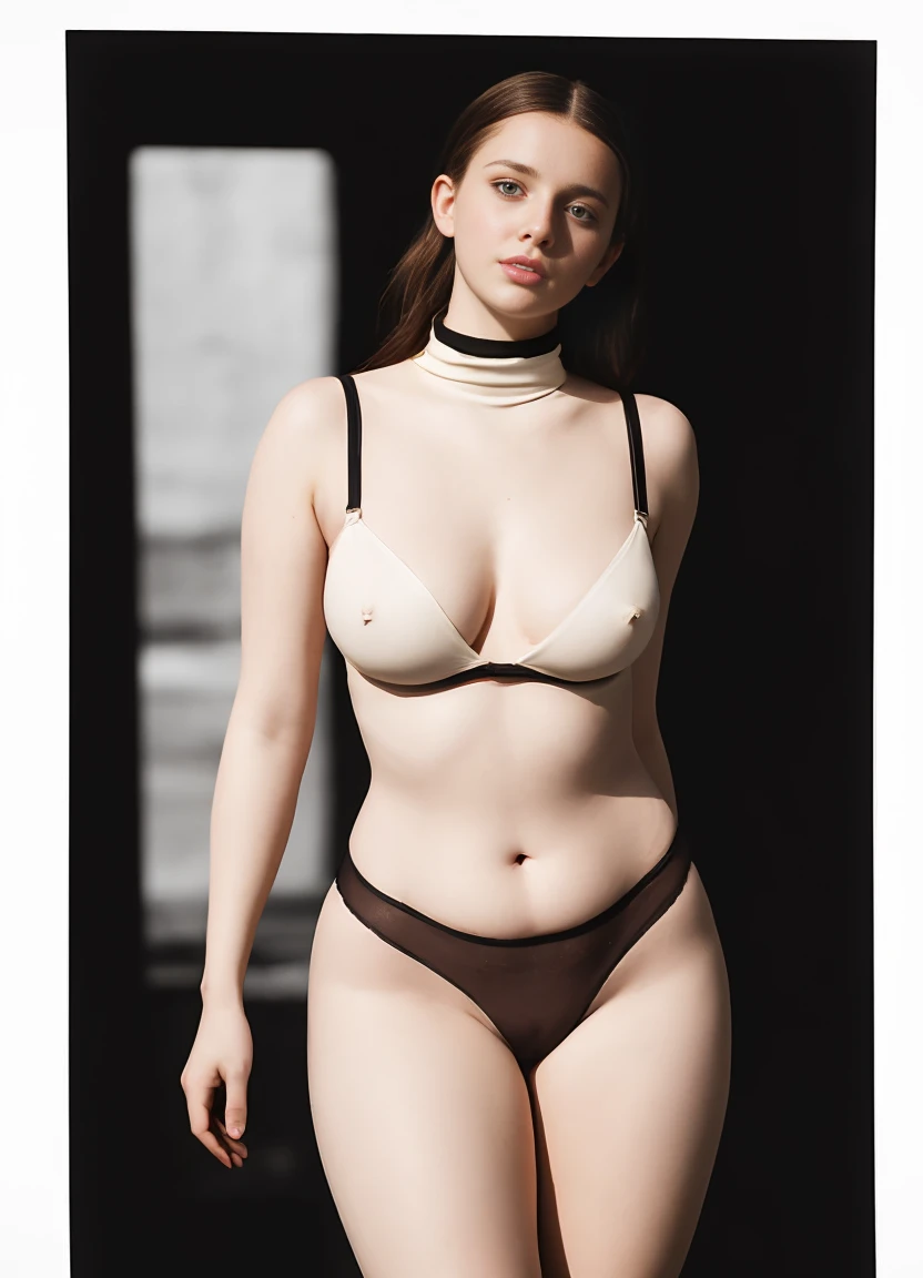 FULL BODY paparazzi shot of SCANTILY CLAD woman,((CHUBBY TTHIGHS)) RAW portrait photo of beautiful young sks woman, Turtleneck bodysuit and high-waisted trousers, natural lighting, by Peter Lindbergh, detailed face, UHD, absurdres, epic scene composition,
cinematic look, Fujifilm XT3, dslr, high quality, film grain