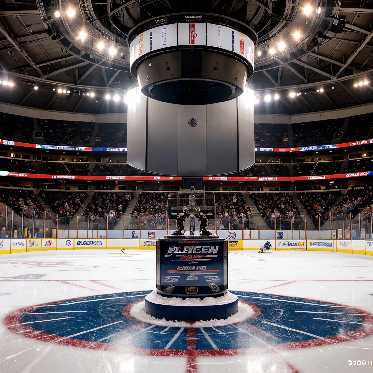 an artwork that represents the spirit and essence of hockey in the united states