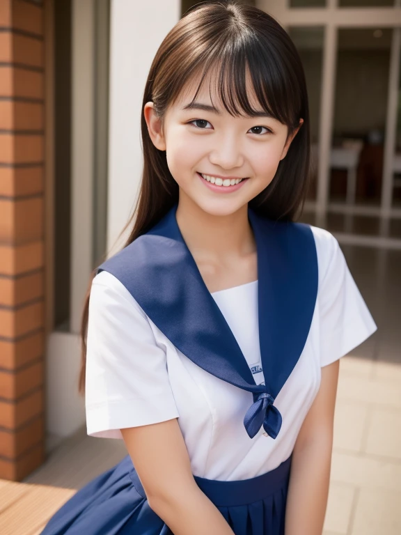 Beautuful Women、18year old 、body shot、80mm、bangss、Hotel、A smile、NSFW、nudde、a sailor suit