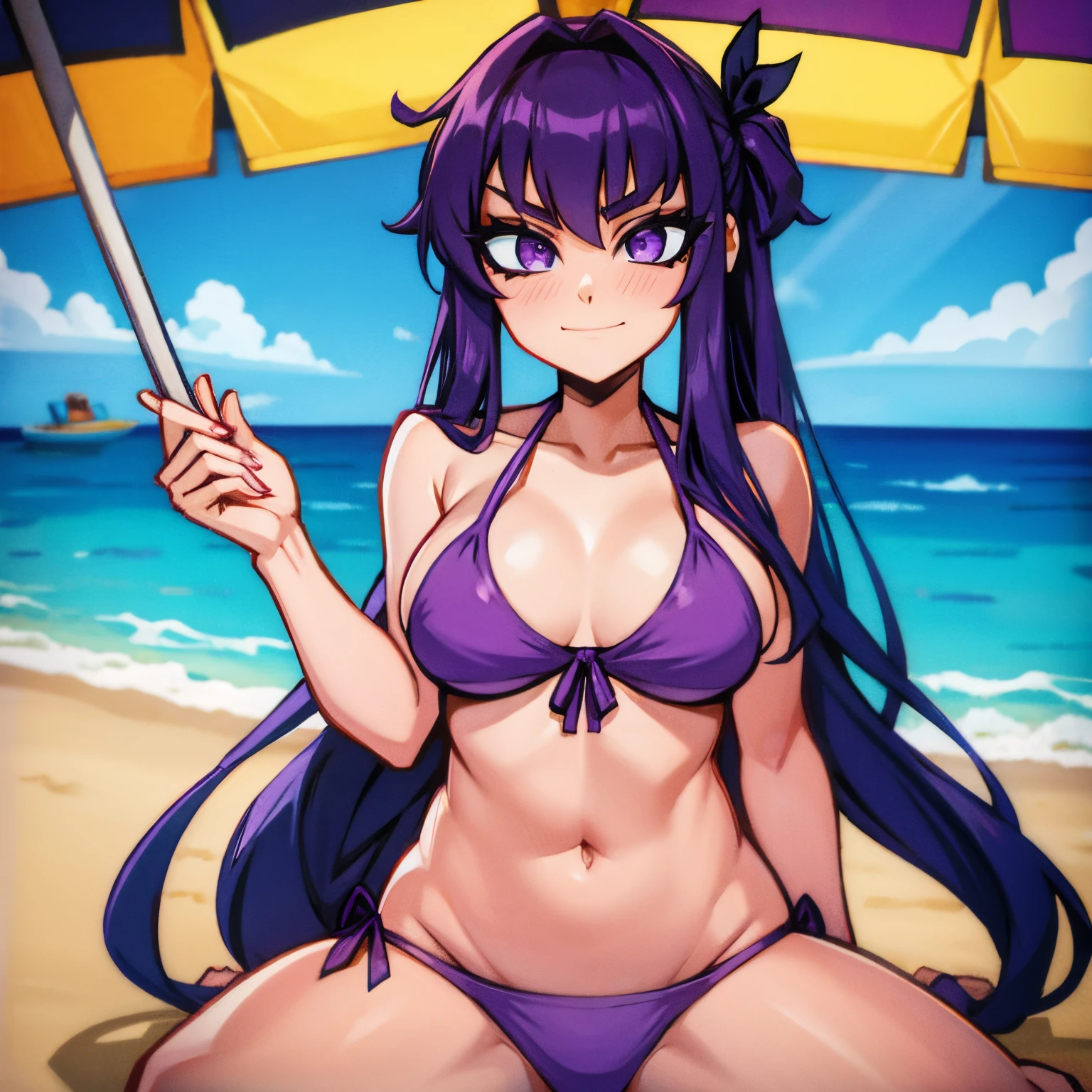 Bikini purple girl