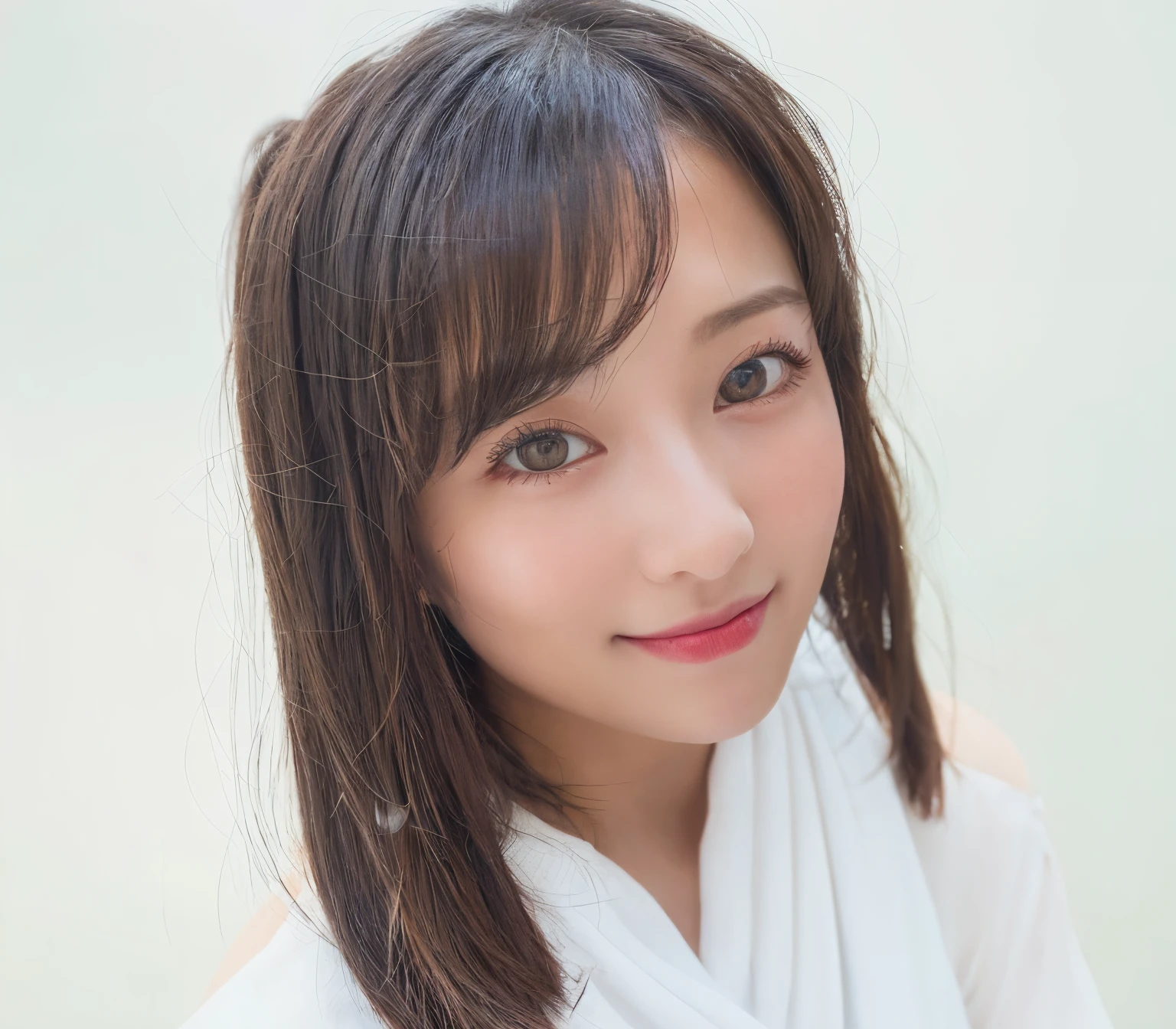 finely detail, hight resolution, hightquality、Perfect dynamic composition, Beautiful detailed eyes, Medium Hair, small tits、Natural Color Lip,Kamimei、Shibuya、20 years girl、1 persons、Transparent skin、Glowing hair、masutepiece, Best Quality, Ultra-detailed, finely detail, hight resolution, 8K、The correct state of the human body、Gravure Model Pose,Photographed with hair fluttering in the wind,The whole body is reflected((nature cafe background)),((Colossal tits:1.3)),((I can see the cleavage:1.5,Oversized drop shoulder knit dress:1.5,My clothes are off and my shoulders are visible,Without shoulder straps,)),((sit on a bench,thigh visible)),((Angle looking down from above))