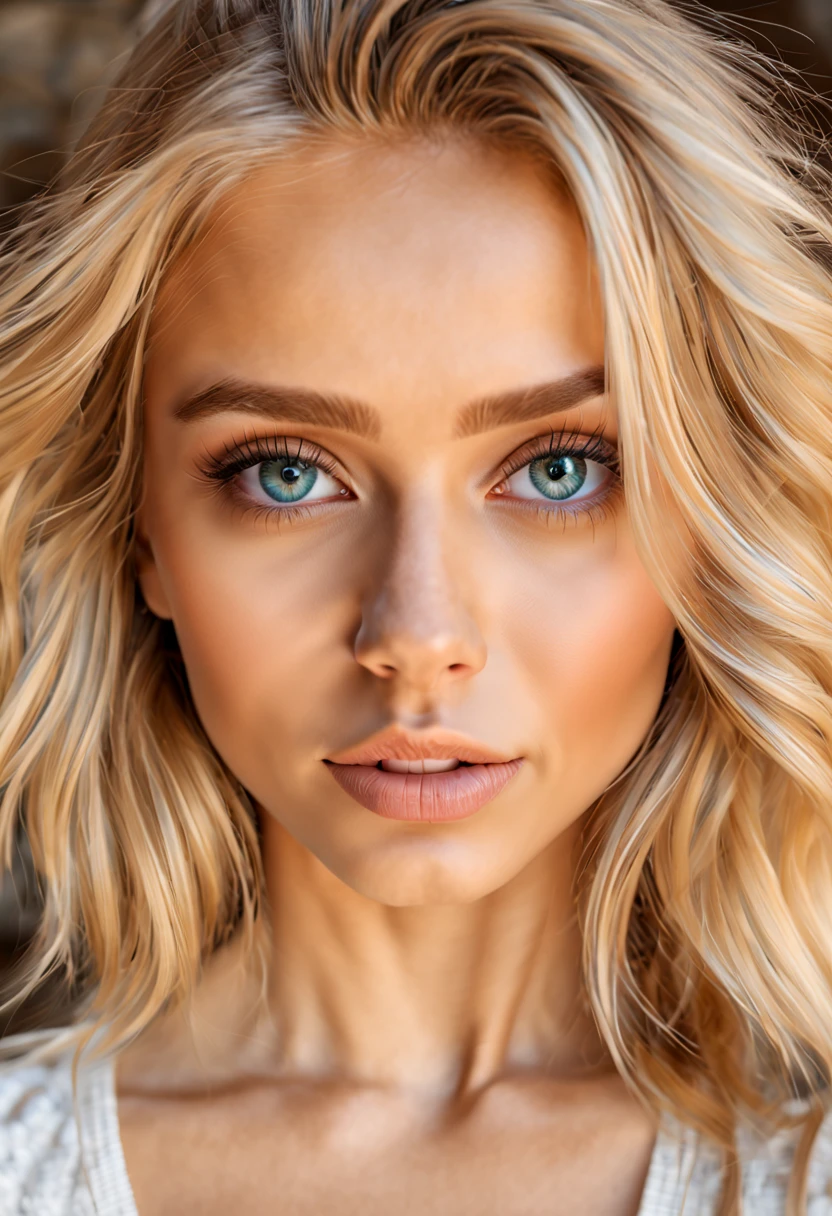 blonde pour un selfie pour instagram, Ultra Definition, (photoreallistic: 1.4), Photographie selfie 8k, extremely beautiful face, cheveux blonds et grands yeux, belle fille blonde, with clothes, ce model s#39;