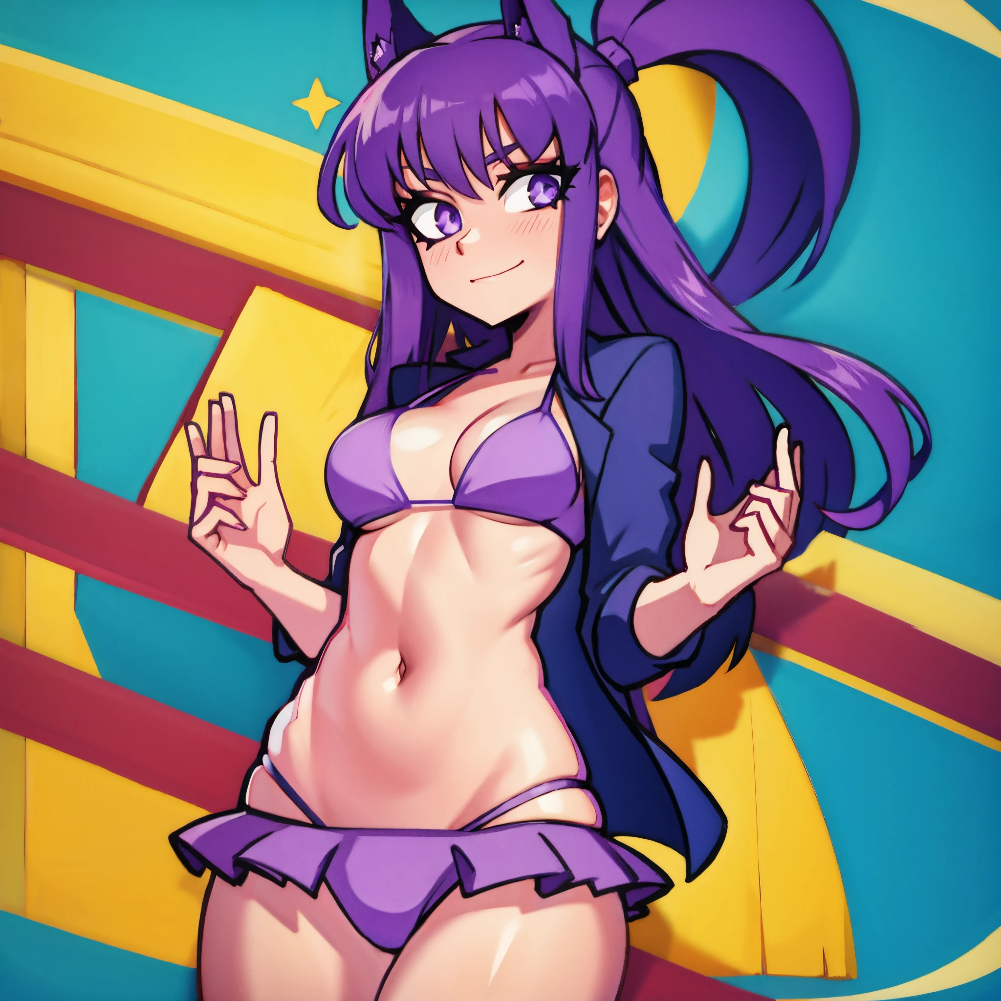 Bikini purple girl