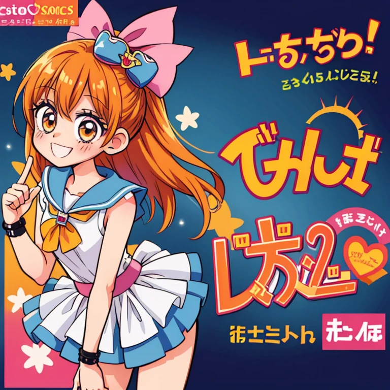 Anime girl, manga style, 1girl, solo, smile, magical, magical outfit