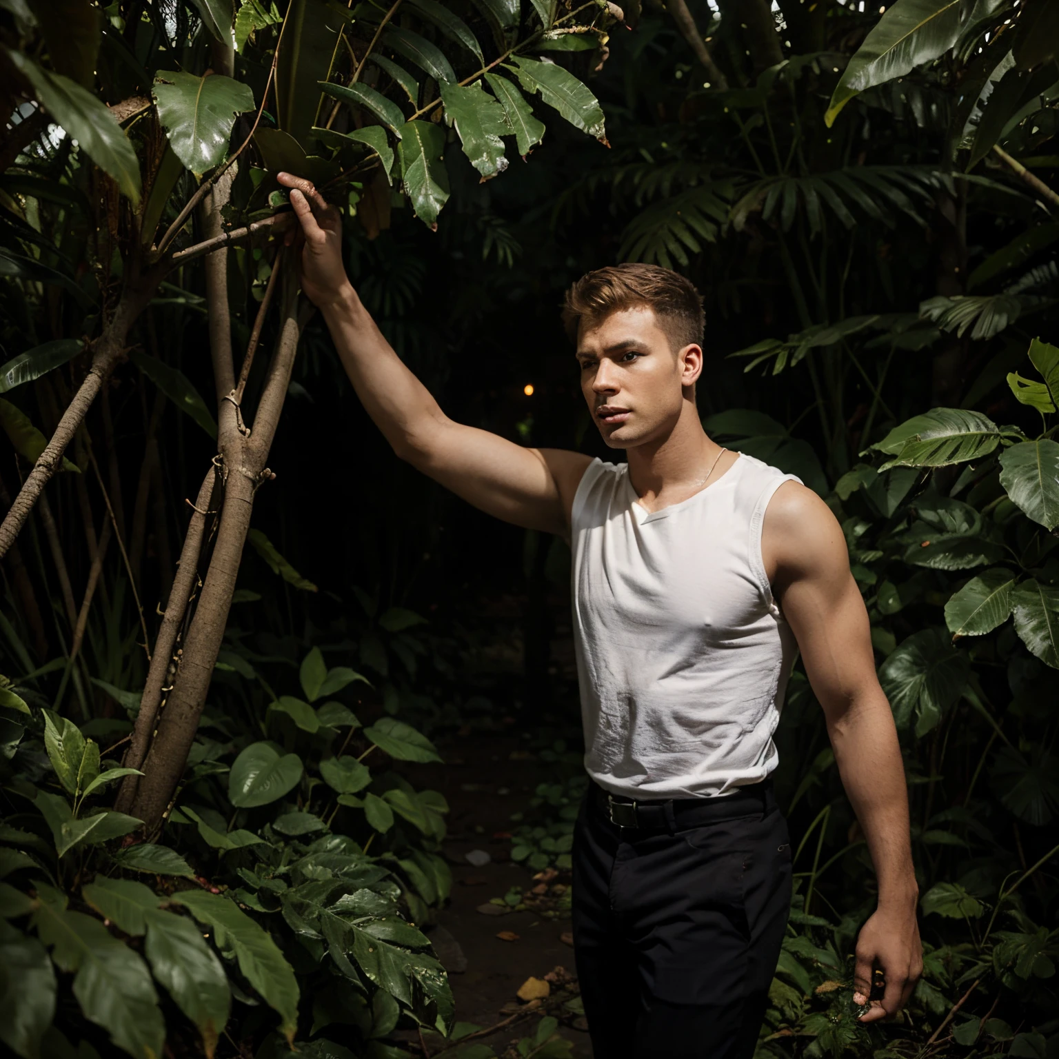 Chriss griffin in jungle dark place and pepsi in hand