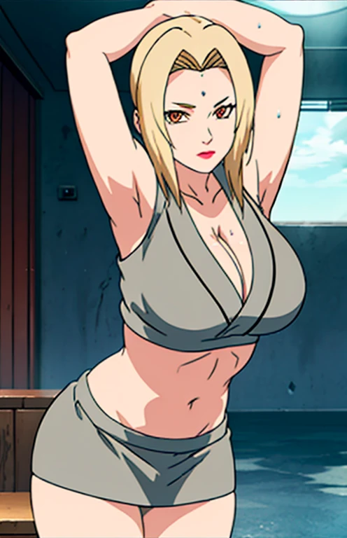 Big titlack tight skirt, full bodyesbian, cleavage, Good anatomy, Masterpiece, Best quality, 4K, 8K, Professional photography, Soft light, Sharp focus, 1 girl, Blonde hair, in class room, Blonde hair, Spin-off of banks, Detailed face+Brown eyes, Open lips, lipstick, perspire,Sweat a lot,Blushlush,Be red in the face,I had a lot of sweat on my face,Blushlush),(stooped,Buttresigboobs,Enchanting pose,A sexy pose),deep navel show:1.3,front view,sports bra,toned abs