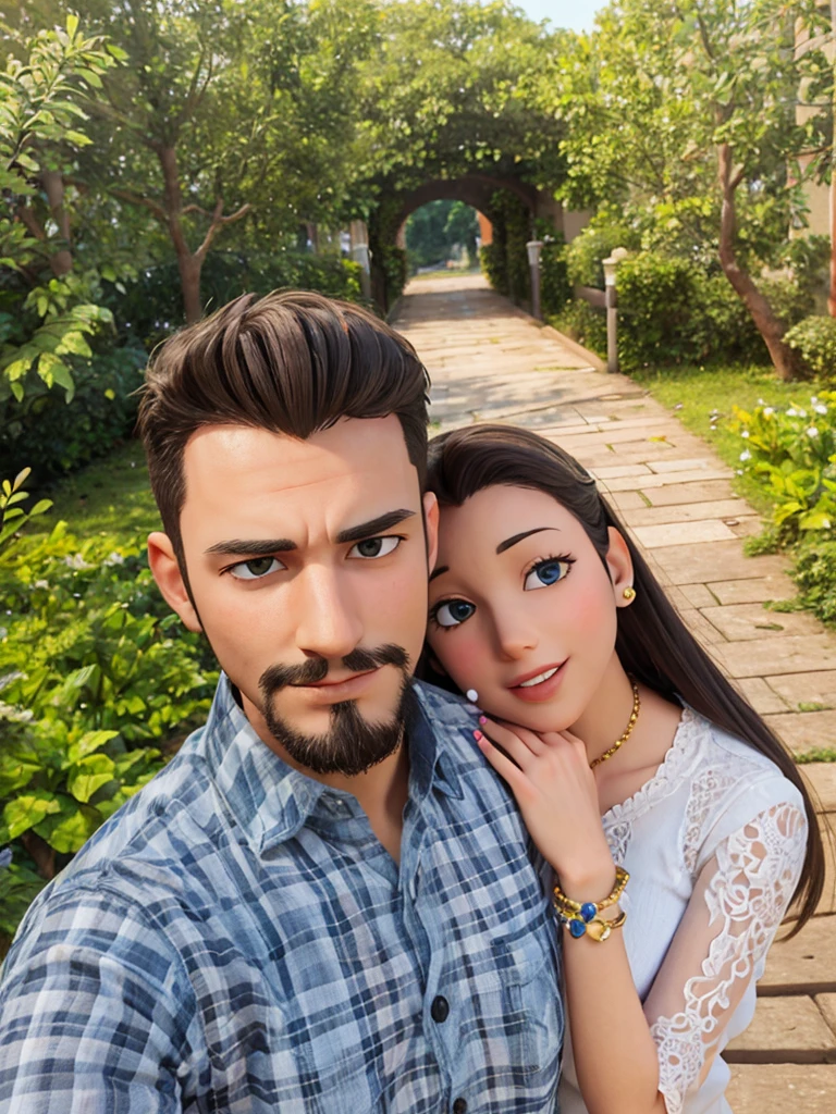 Realistic lovely couple High quality background