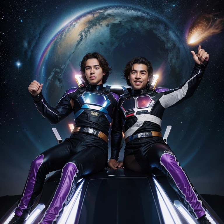 Two Galaxy Angels men experience riding on the galaxy psPsychedelic