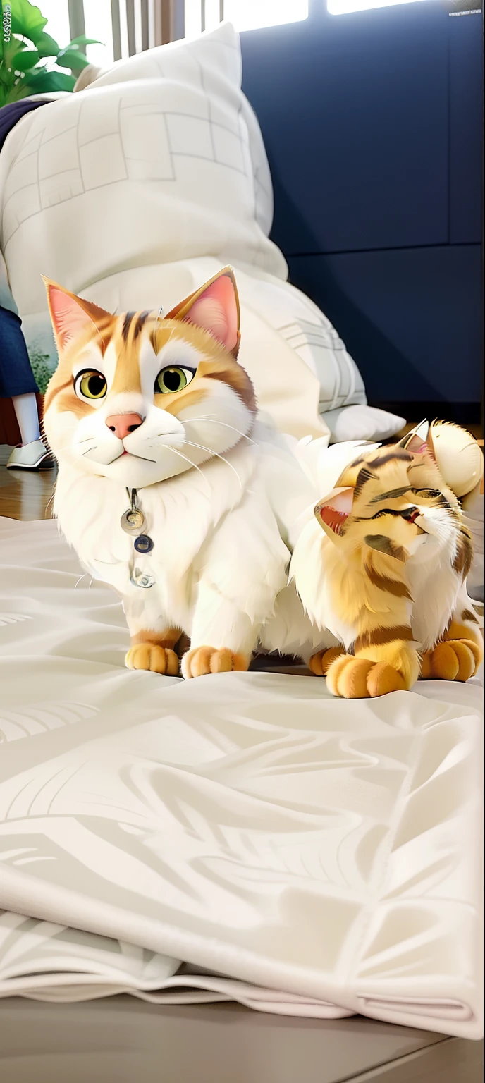 Um gato sentado em uma cadeira de maneira mt formal e com um olhar de soberba
