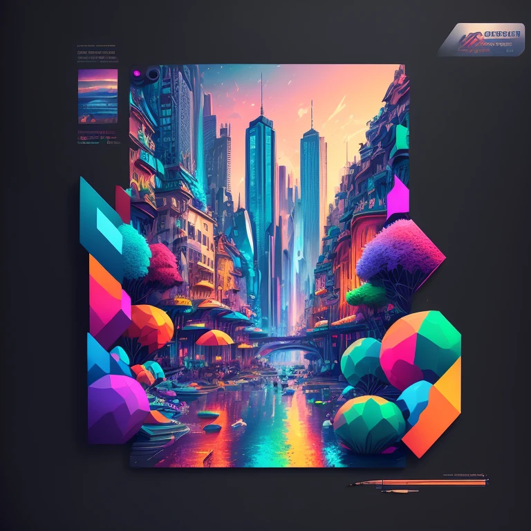 Postcards and postcards and more postcards, Framed postcards, capsuled postcards, Postcards and postcards and more postcards, trend on behance 3 d art, stunning artwork, extremely high quality artwork, beautiful artwork, colorful hyperrealism, beeple colors, blue, pink, grey,(best quality,4k,8k,highres,masterpiece:1.2),ultra-detailed,(realistic,photorealistic,photo-realistic:1.37),HDR,UHD,studio lighting,ultra-fine painting,sharp focus,physically-based rendering,extreme detail description,professional,vivid colors,bokeh. Attention:Original art by Tupu.