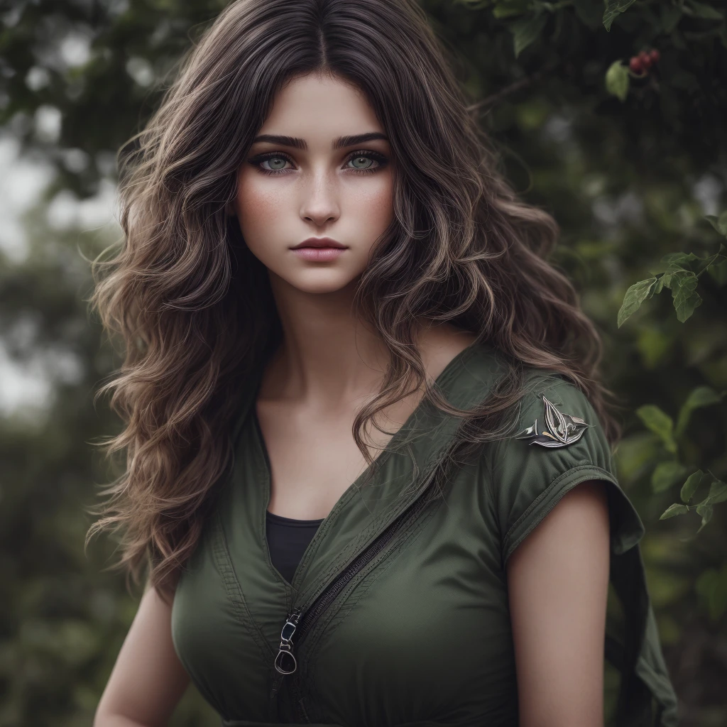 (foco nítido:1,2), foto, atractiva mujer blanca, (cara hermosa: 1,1), ojos detallado, labios deliciosos, (maquillaje de ojos de gato: 0,85), (ojos grandes: 1,0), (cuerpo tonificado:1,2), (cabello largo y rubio: 1,2), vistiendo (air force monkey: 1,2), apoyada avion F18 (avion: 1,2), (moody lighting: 1,2), profundidad de campo, bokeh, 4k, HDR, por (James C. Chtistensen: 1,2/Feremy Lipking:1,1), pecas en el cuerpo, ojos verdes, pecas, marcas de belleza.