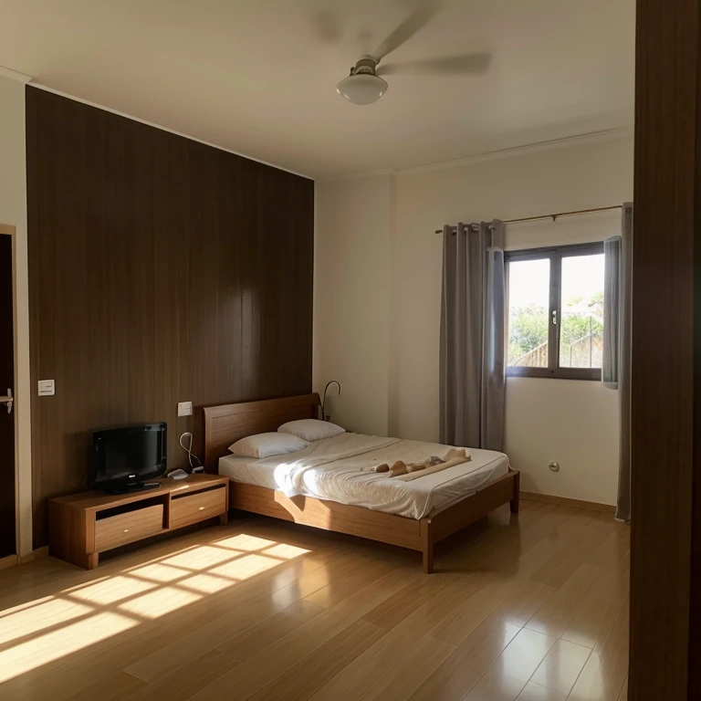 Uma imagem de uma casa, linda, bem arrumada de modo simples.