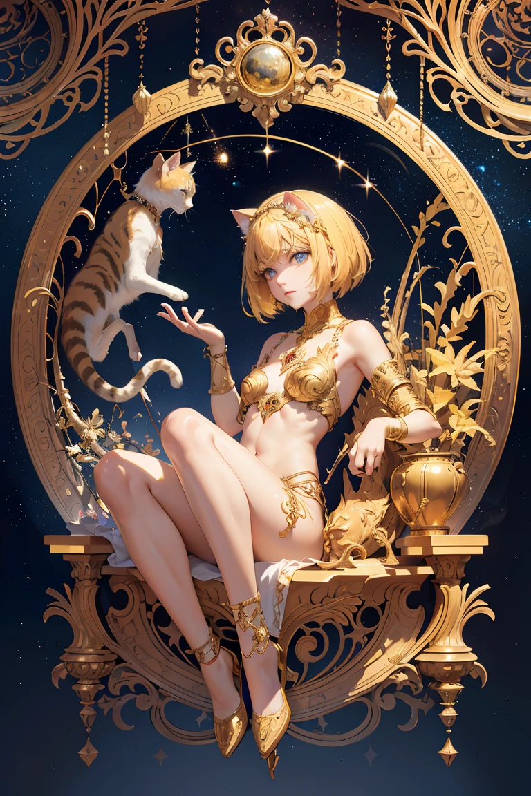 Realistic, (Masterpiece, Top Quality, Best Quality, Official Art, Beautiful and Aesthetic: 1.2), Very Detailed, Fractal Art, Colorful, Most Detailed, Leo, (Abstract Background: 1.5) (1girl: 1.3), (Cat class), yellow hair, bright eyes, earnest, combed back, short hair, , milky way, huge magical gold Leo astrolabe,dream,fantasy, gold trim,beautiful detailed sky,Style and Decoration for Leo, leo goddess,(nsfw:0.8)
delicate refective and high glass guardrail board