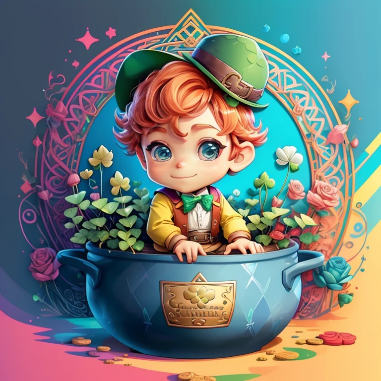 ) ((cute leprechaun with a big pot of coins and clovers)) ((Mikey) - Criador: Walt Disney2023) ), ,, ( Walt Disney acolchoamento ,multidimensional geometric wall PORTRAIT, arte, Chibi,
Yang08k, lindo, Colouring,Rose
Primary works, qualidade superior, melhor qualidade, Arte Oficial, Beautiful and Aesthetic,)) ), ,,  Walt Disney acolchoamento ,multidimensional geometric wall PORTRAIT, arte, Chibi,
Yang08k, lindo, (Colouring, rosa), amarelo ,azul ,vermelho e branco)
Primary works, qualidade superior, melhor qualidade, Arte Oficial, Beautiful and Aesthetic,