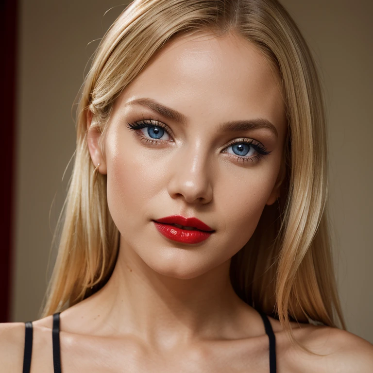 Intricate face details, detailed face skin,Fit blonde, perfect body, AIbeka, cherry red lipstick, 64k, makeup, full body, top-quality, hightquality, Extreme Detail Photography, Eye for extreme detail, masterpiece, extreme face details, 16k, 8k, 4K, HD, UHD, a beautiful woman, posing for a picture, looking aroused, casual, red lips, depth of field, blonde Blue Eyes Aibeka, full body view, red cheeks