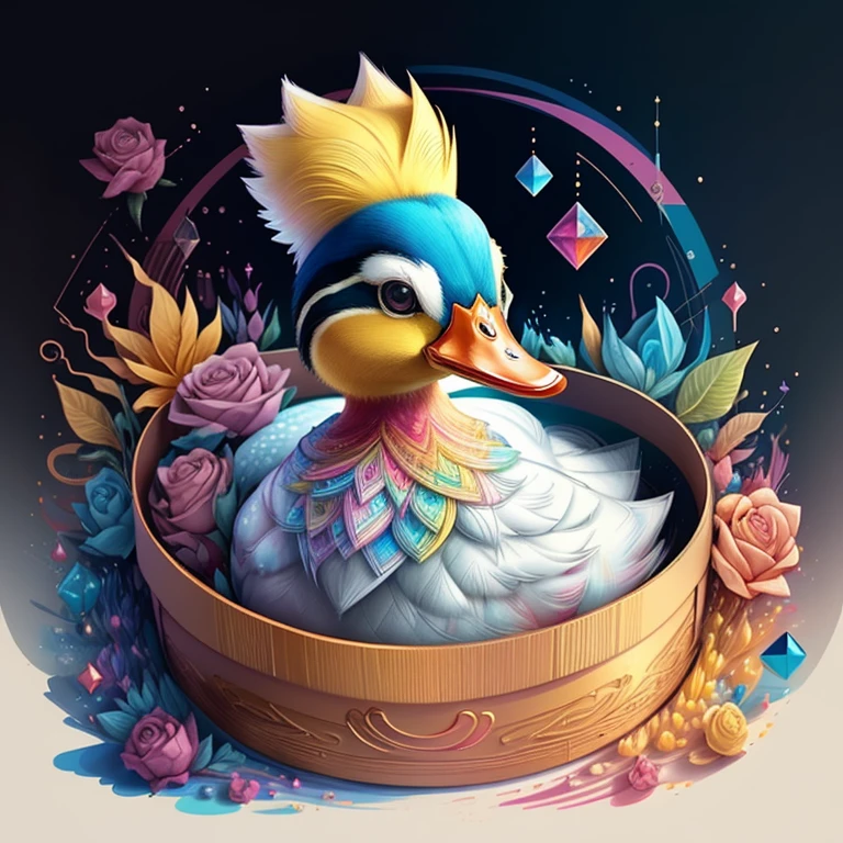 ) ((cute duck smiling in a beautiful box)) ((Mikey)) - Criador: Walt Disney2023) ), ,, ( Walt Disney acolchoamento ,multidimensional geometric wall PORTRAIT, arte, Chibi,
Yang08k, lindo, Colouring,Rose
Primary works, qualidade superior, melhor qualidade, Arte Oficial, Beautiful and Aesthetic,)) ), ,,  Walt Disney acolchoamento ,multidimensional geometric wall PORTRAIT, arte, Chibi,
Yang08k, lindo, (Colouring, rosa), amarelo ,azul ,vermelho e branco)
Primary works, qualidade superior, melhor qualidade, Arte Oficial, Beautiful and Aesthetic,