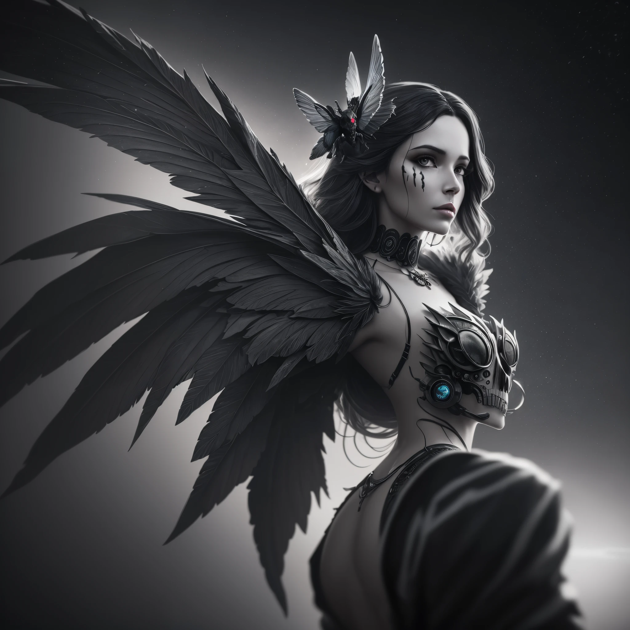 (female), shaman, detailed face, (stonepunk stone theme:1.1), cowboy shot, wise, mystical, (gorgeous face), angry, prayer beads, tribal jewelry, feathers, jade, obsidian, (body covered in tribal tattoos), realistic skin texture, (floating particles, water swirling, embers, ritual, whirlwind, wind), foreboding atmosphere, detailed background, sharp focus, volumetric lighting, good highlights, good shading, intricate, highly detailed, ((cinematic)), dramatic, (highest quality, award winning, masterpiece:1.5), intricate symmetrical warpaint, (nsfw)