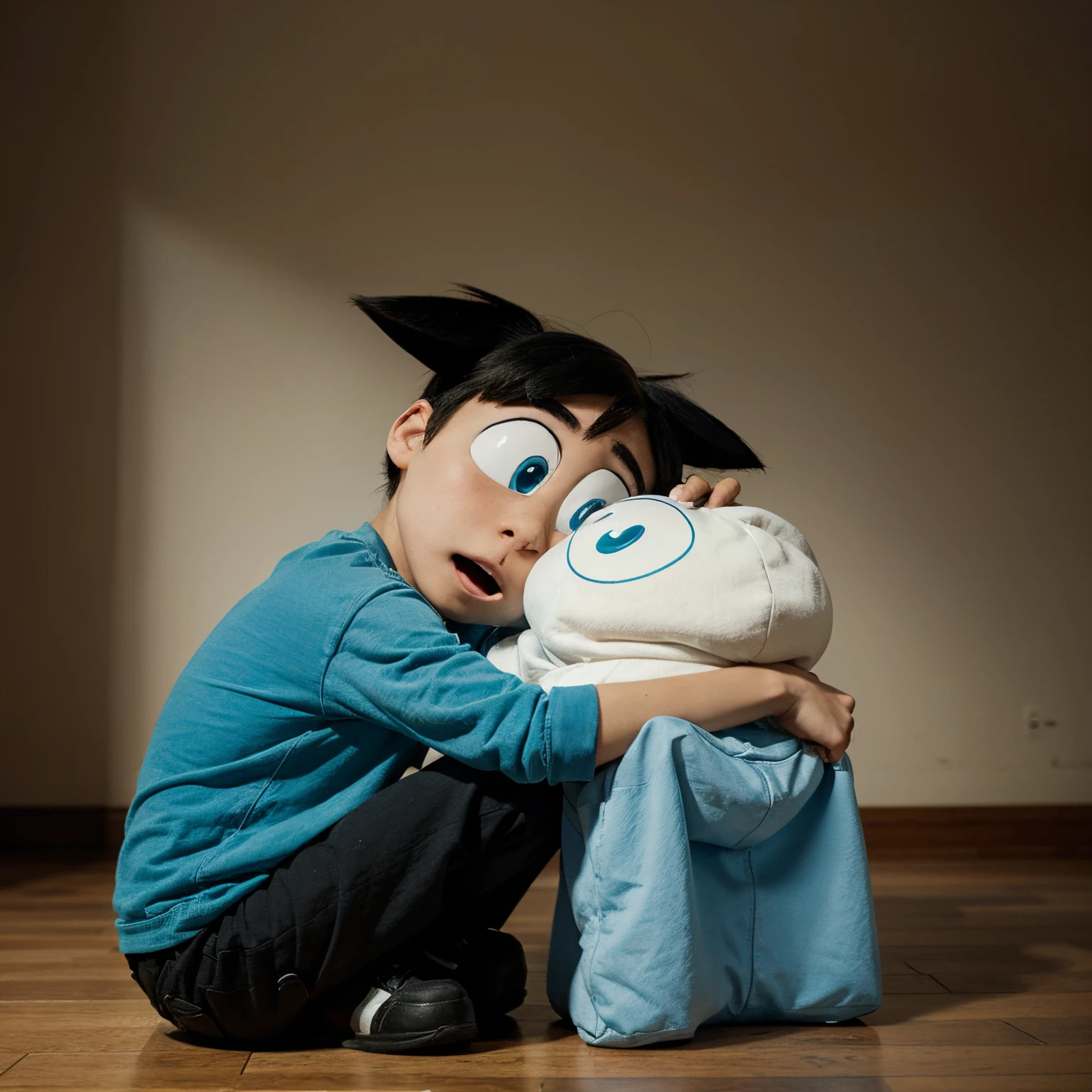 A cartoon character who is very sad and depressed