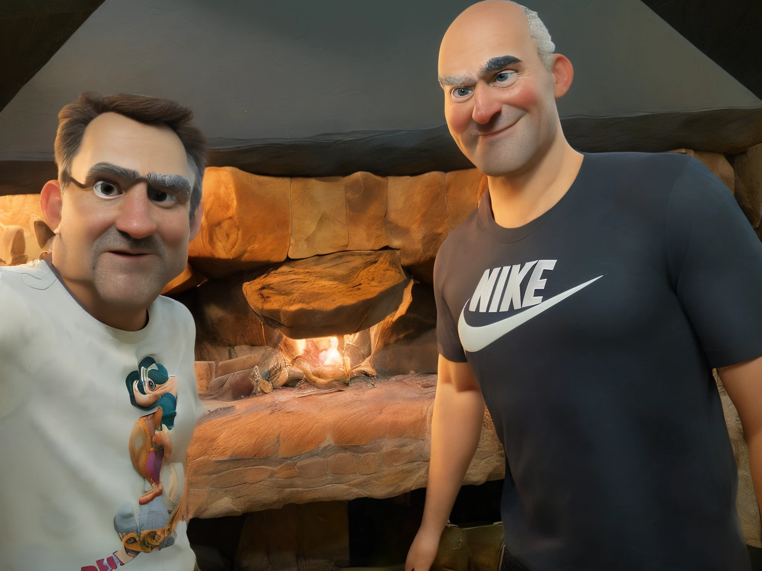 PetrFiala como personaje de pixar . destacar ojos y facciones del rostro, aumentar musculatura