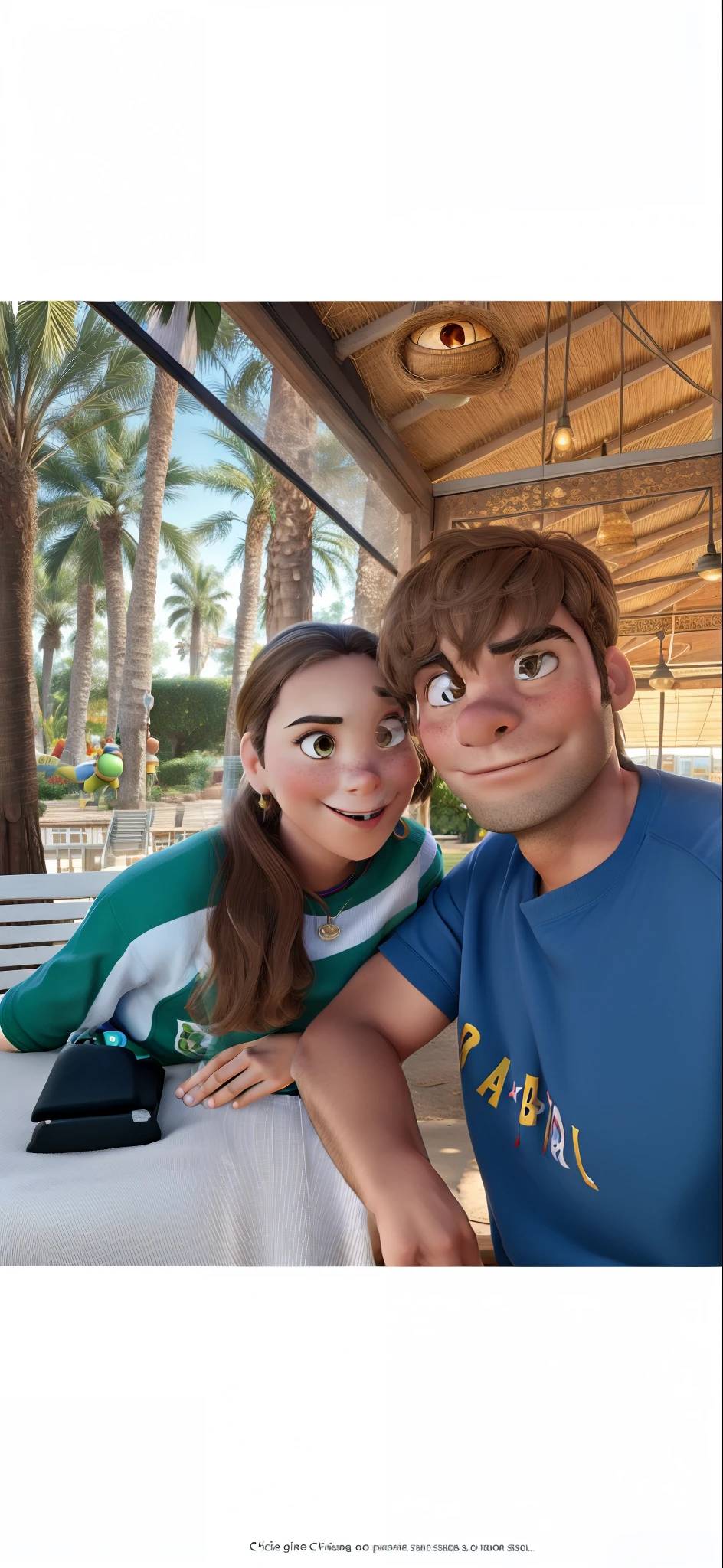 Chica y chico estilo pixar