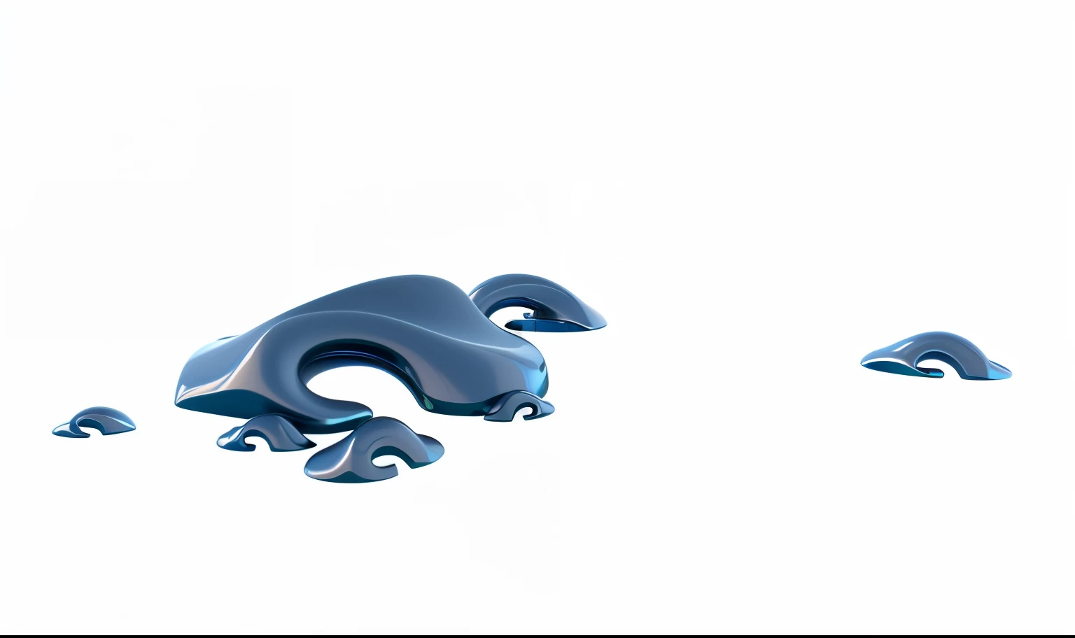 raytraced render, Depicted as a 3D rendering, render in blender, smooth 3d cg render, Render with blender, airbrush render, Rendering in Maya, stylized as a 3d render, Smooth Rendering, Rendered in arnold engine, Blue 3D rendering, Houdini Fluid Simulation City Sculpture  ，waterface