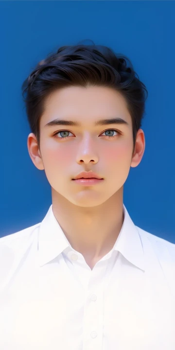 (masterpiece, best quality,:1.2), 1girl, (solo:1.3), upper body, white shirt, short sleeves, , (waifu, realistic, real life, exceptional, best aesthetic, new, newest, best quality, masterpiece:1.2), soft_lighting, soft_skin_tone, feminin_hair, (white background,  background,:1.2),