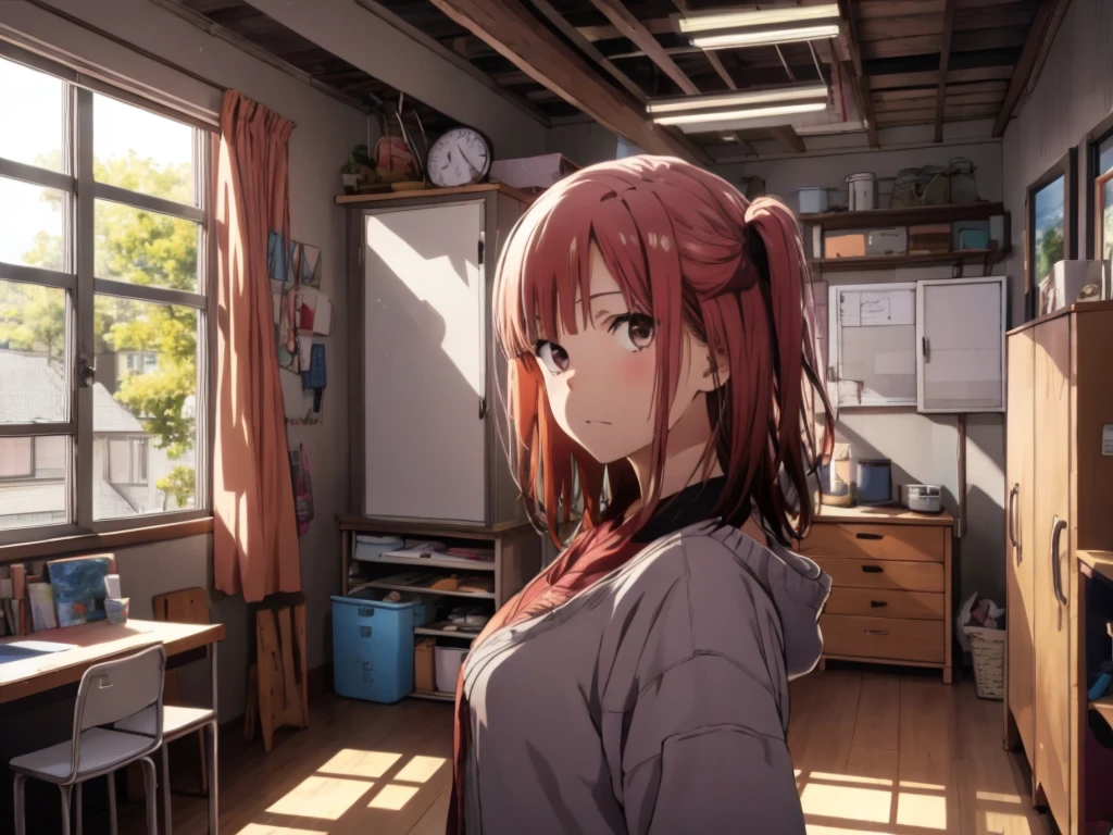 Art Room、girl with、by the window、Peeping