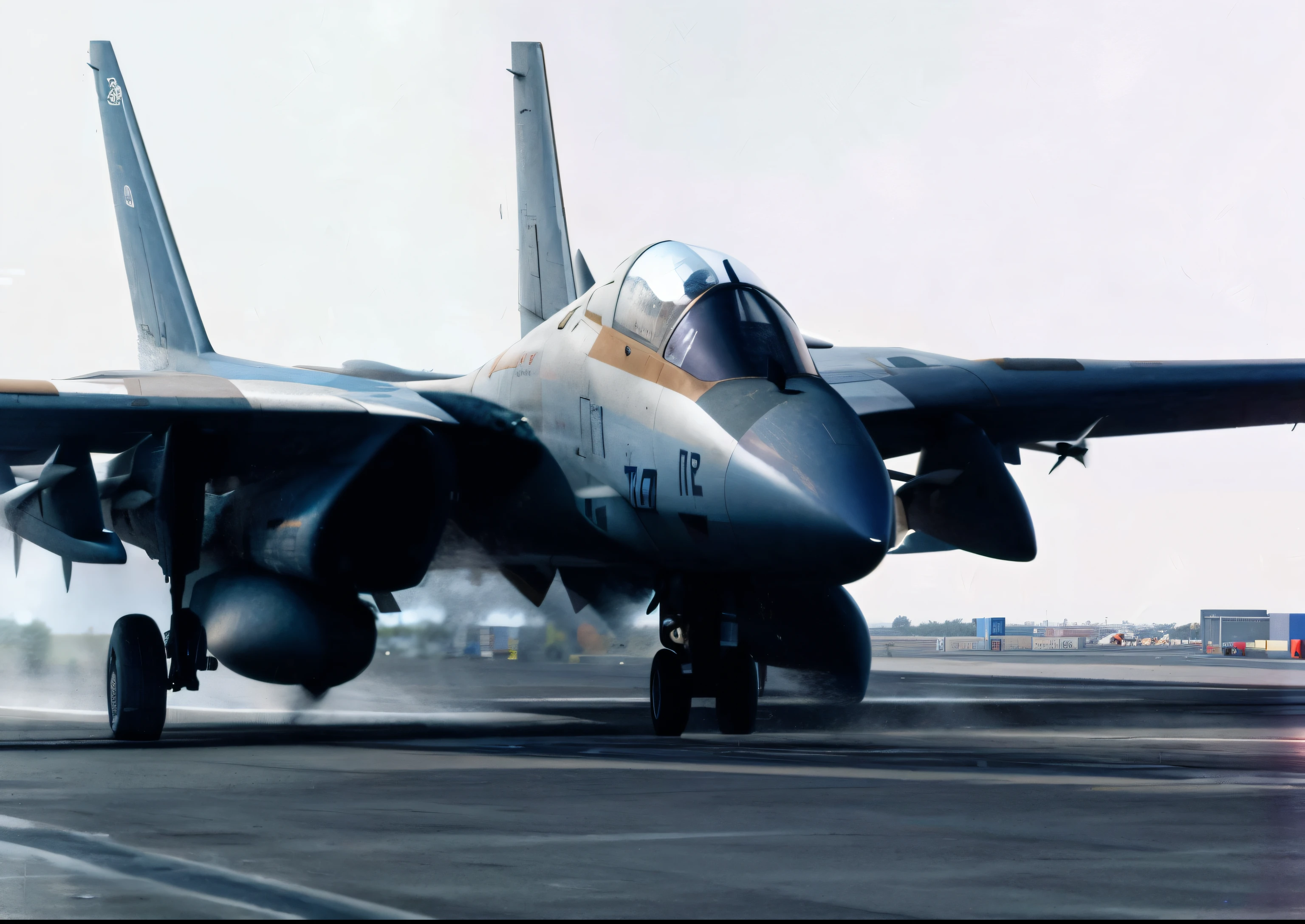 There'Jet plane sitting on the runway with its wheels lowered, Tomcat Replica, Tomcat Raptor Hornet Falcon, Boobs F - 9 1 / 1 2 5, F/15, F/11, F / 1 1, Fighters, Breasts FA-18 Hornet, United States Air Force, Fighters, Breasts F4 key.5, panavia tornado