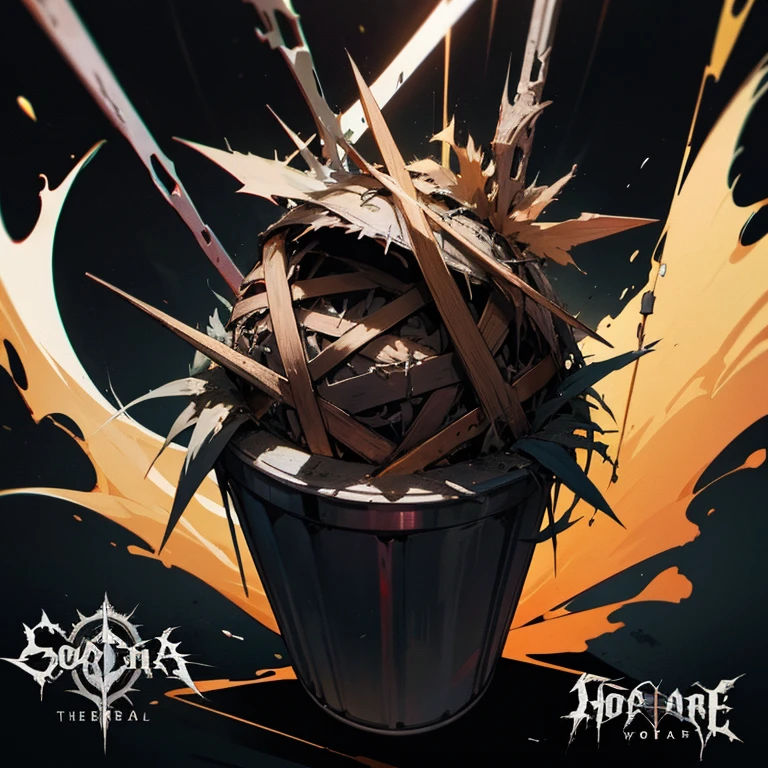 The word sora as a trash metal band logo on a black background