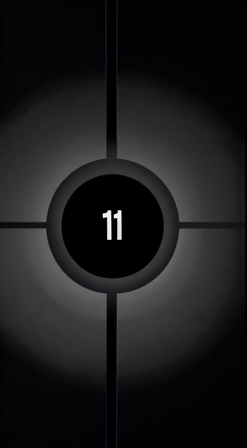 A black void with a number “1” in the middle of it