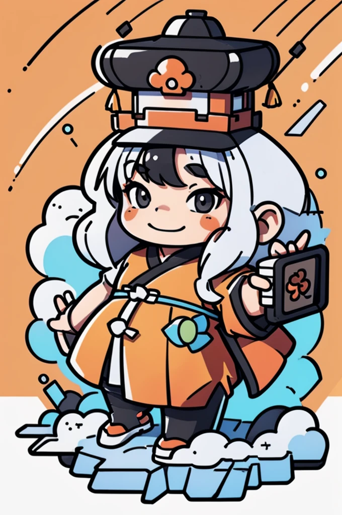 Game character design,(((Minimalism))),(((Vector illustration style))),(1 chubby child,Wearing the legendary Chinese New Year red costume,Wearing an auspicious gemstone headdresuwa#39;s facial expression cute and enthusiastic,The eyes are shining,The corners of the mouth are raised), (Fuwa holds a bunch of firecrackeruwa’s hair has two cute little braids,You can tie a red ribbon on the braid), (((The stands up,Chinese Xiangyun cloth shoes: 1.6, Glowing lines or orange LED light effect))), (whole body: 1.5), ((Chinese element background,Auspicious cloud background)), (pov, first-person view, Ghibli-like colours, Luminism, cinematic lighting, UHD, masterpiece, ccurate, anatomically correct, textured skin, super detail, high details, high quality, award winning, best quality, 4k)