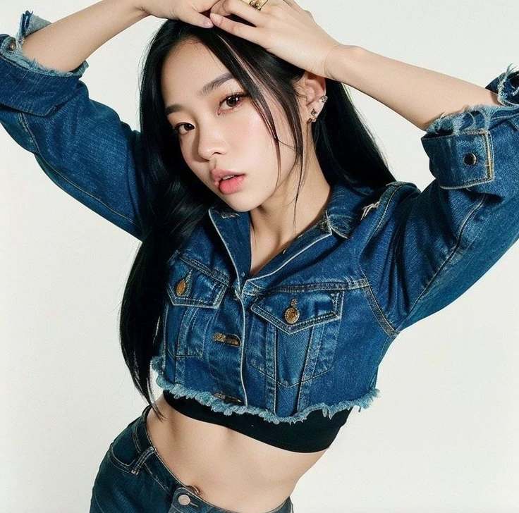 Asian woman looking stunning in a denim jacket and denim shorts, jisoo do blackpink, jia, Lee Ji - Eun, Lee Ji-eun, Dom Yunjoo, jennie blackpink, jossi do blackpink, Jisoo do Blackpink, Parque Ji-min, Heonhwa Choe, Krystal, Parque Roseanne do Blackpink, Jinyoung Canela, Jaeyeon Nam, Kim Doyoung