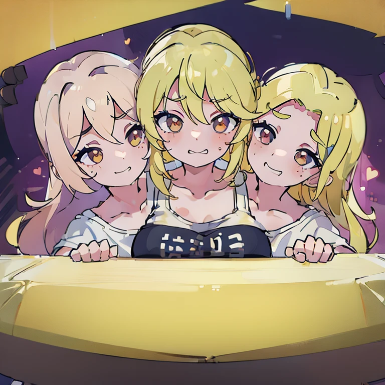(highest quality, amazing details: 1.25), (3heads:1.5), 1girl, smug, tank blonde hair,casual wear, t-shirt, medium breasts, strong and confident expressions, apartment complex